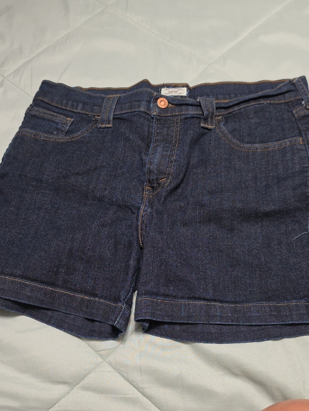 Levi's Dark Indigo Denim Shorts - Classic Five-Pocket Style